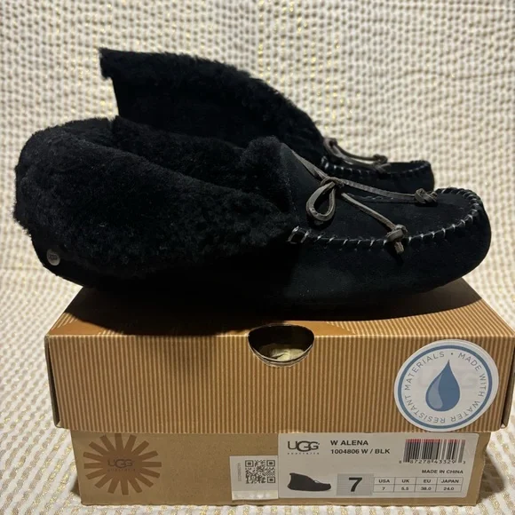 UGG Alena Slippers Black Size 7 - Picture 5 of 7
